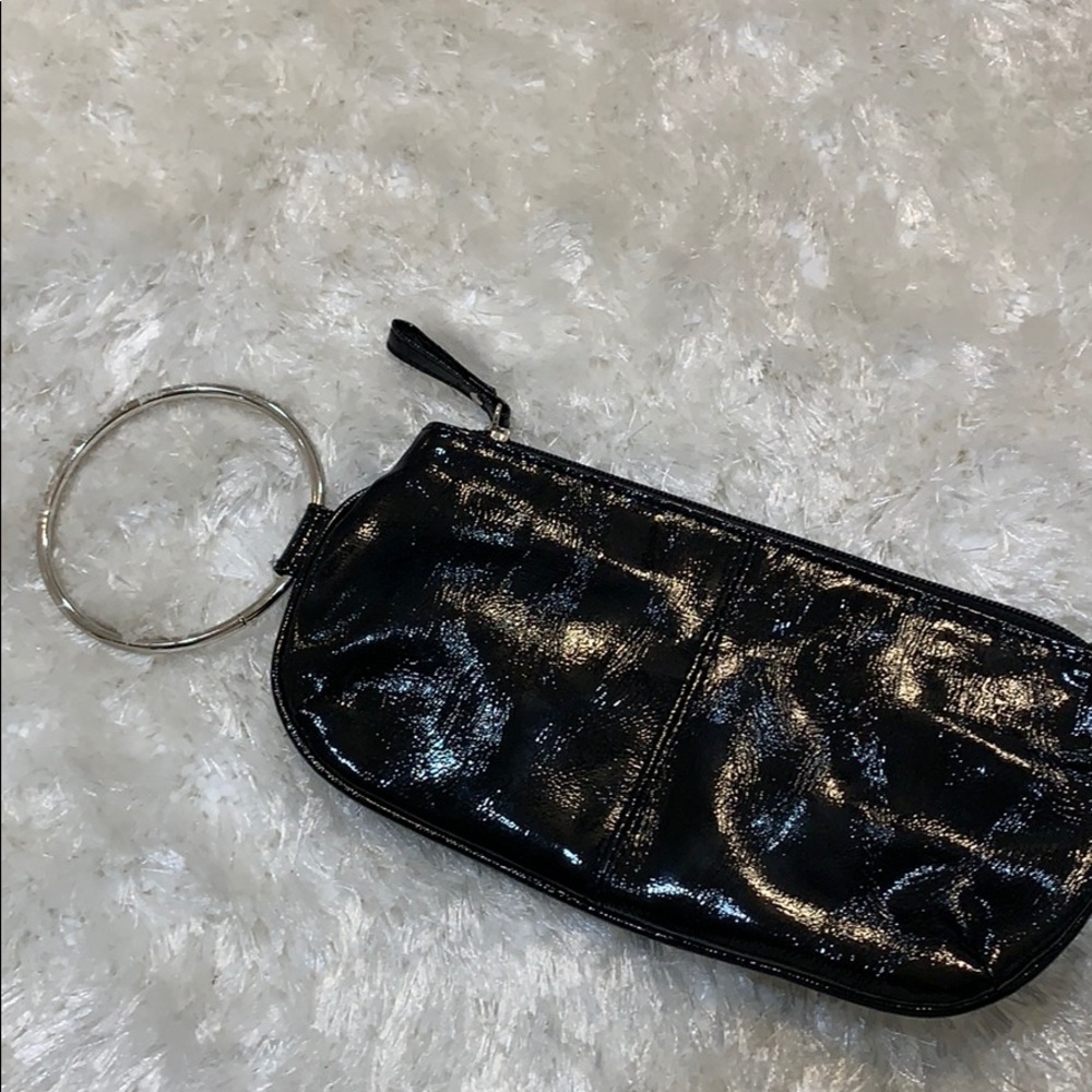 Black Patten Leather Clutch